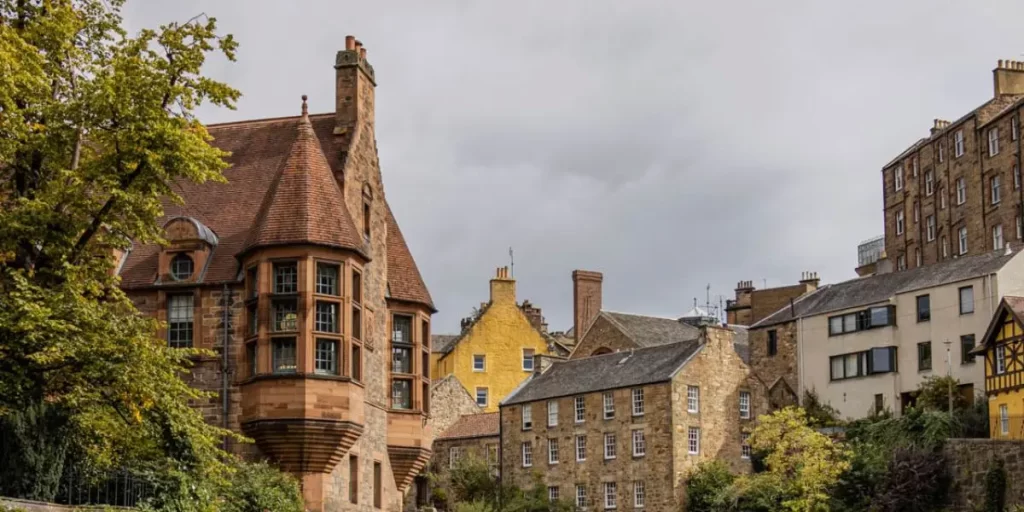 Barrio de Dean Village en Edimburgo
