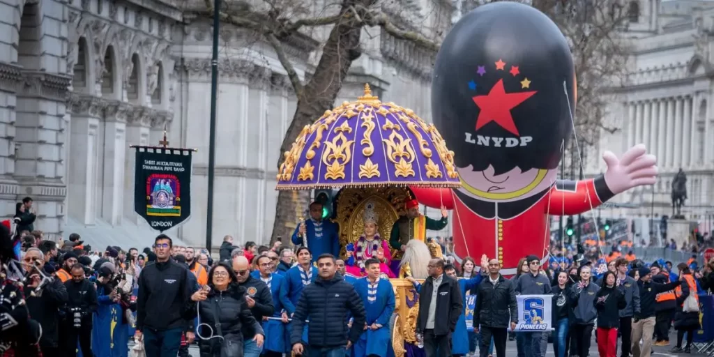 Desfile o cabalgata de año nuevo en Londres