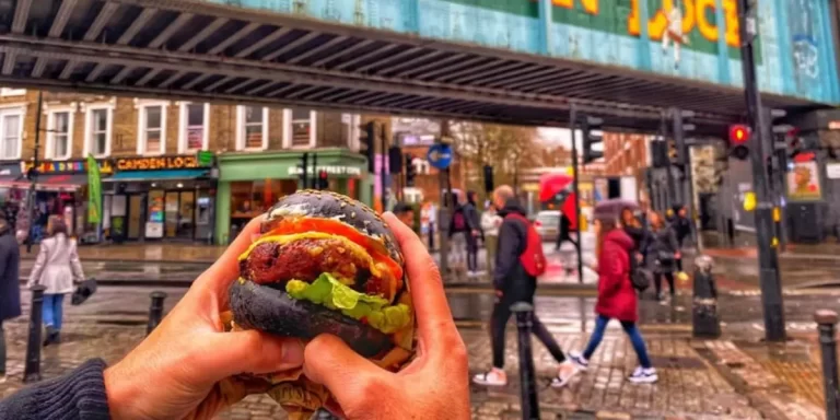 Hamburguesas veganas en Camden Town en Londres