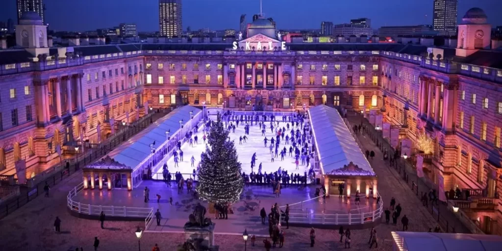 Pista de hielo en Londres en Navidad