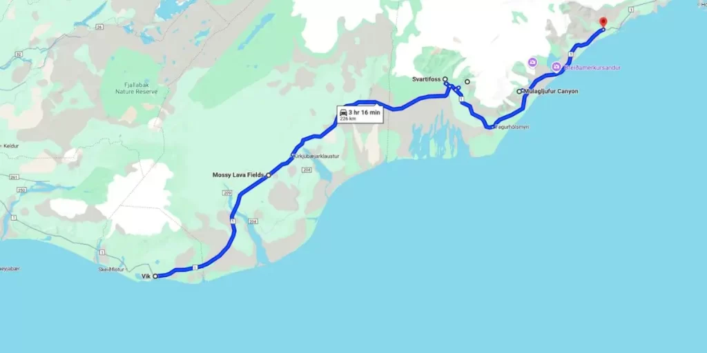 ruta-dia-4-sur-islandia-7-dias Itinerario de Google Maps de 7 días por el sur de Islandia