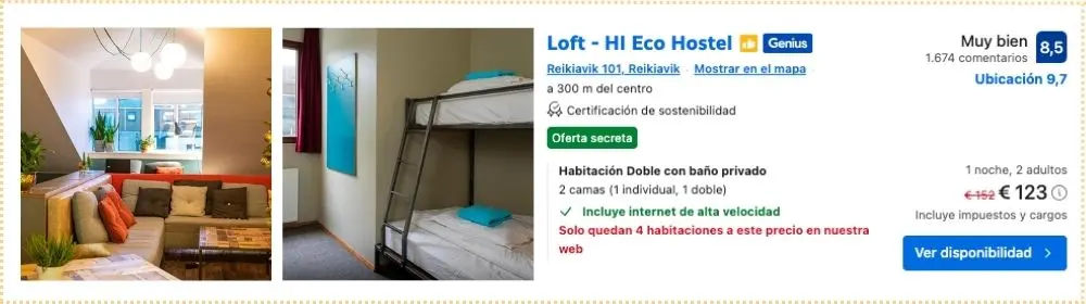 Hostel barato en Reikiavik