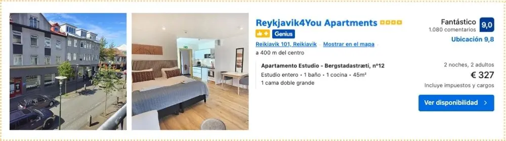 Apartamentos donde dormir en Reikiavik