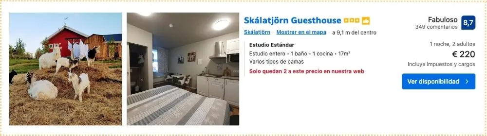 Alojamiento rural Selfoss Islandia