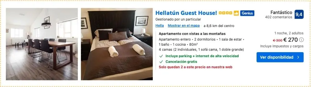 Alojamiento para grupos Islandia