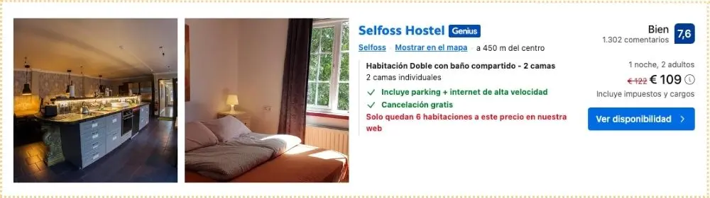 Alojamientos baratos en Selfoss