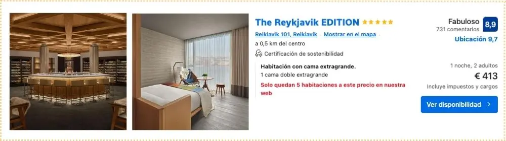 Alojamiento en Reikiavik de gama alta