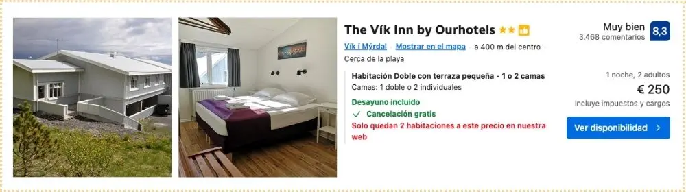 Alojamiento en el centro de Vik, Islandia