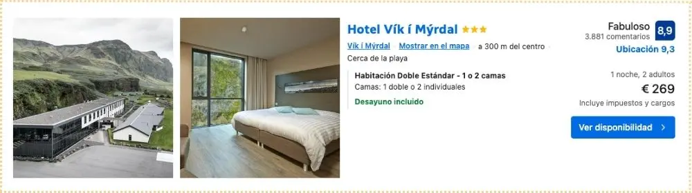 Alojamiento en Vik, Islandia de gama alta